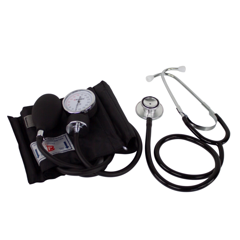 Pack tensiomètre de bras portatif et stéthoscope en aluminium et