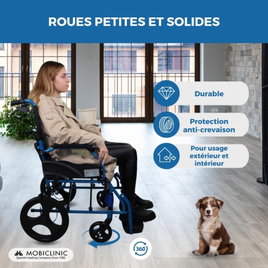 Fauteuil Roulant L Ger Pliable Aluminium Repose Pieds Et