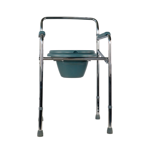 Mobiclinic, Silla con WC, Puente, Acero cromado, para ancianos, Con tapa,  Reposabrazos, ergonómico, Regulable en altura, Conteras antideslizantes