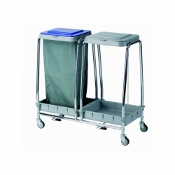 Carro ropa sucia dos bolsas...