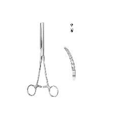 Pinza hemostática curva con...
