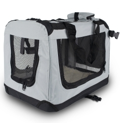 Transportín para mascotas | Varias tallas | Diferentes pesos | Plegable | Gris | Balú | Mobiclinic Talla M: 57x38x44 cm
