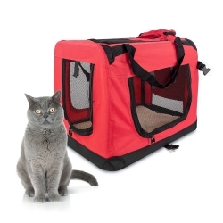 Transportín para mascotas | Varias tallas | Diferentes pesos | Plegable | Rojo | Balú | Mobiclinic Talla M: 57x38x44 cm