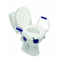 Elevador de WC para adultos con reposabrazos Tajo 19 cm Elevador de WC para  personas mayores blanco