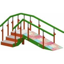 Escalera con rampa infantil...