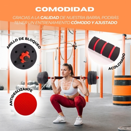 Kit Set De Mancuernas Ajustables Pesas Alta Calidad 20kg Gym Color