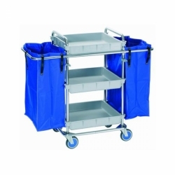 Edelstahlwagen, 3 Tabletts,...