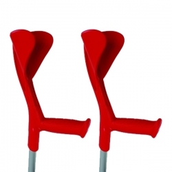 Krücken aus rotem Aluminium...