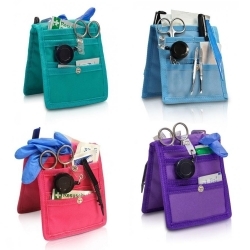 Pack de 4 pochettes d'infirmier pour blouse | Violet, rose, bleu et vert | Keens | Elite Bags