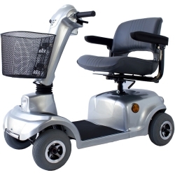 Trottinette électrique mobilité réduite | Auton. 45 km | Siège pivotant et rabattable | 36Ah | Gris | Piscis | Mobiclinic
