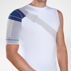 Bauerfeind Bandage d'épaule| Tissu de compression | Stabilisation neuromusculaire | Titane | Différentes tailles | OmoTrain S T5-IZQ (32-36)
