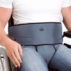 Ceinture abdominale de maintien pour fauteuil roulant | Avec boucles | Matériau respirant | En frome de T | Taille ajustable Talla S (94-182 cm)