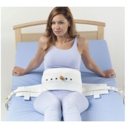Ceinture de lit en toile à fermeture magnétique | Dispositif de fixation du lit | Coloris blanc Talla L (100 - 140 cm)