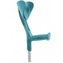 Béquille | Aluminium | Canne anglaise | Réglable en hauteur | Turquoise