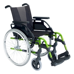 Fauteuil roulant Breezy Style (ancien 300) | Aluminium | Vert pomme | Avec roues de 24" Asiento de 48 cm