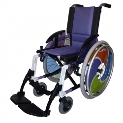 Fauteuil roulant pour enfants | Aluminium | Pliable | Mauve | Line Infantil | Forta Talla 38