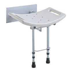 Siège de douche mural | Acier inoxydable | Pliable | Avec pieds