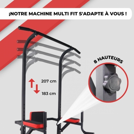 Station de traction, Entraînement complet, Dossier réglable