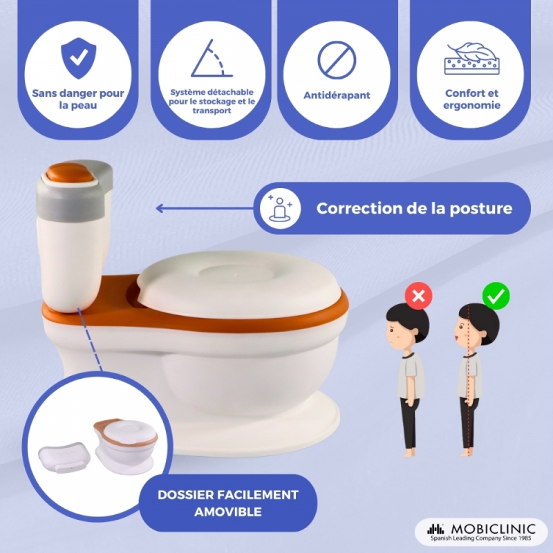 Toilettes enfants Mobiclinic Avec musique Pot avec bruit de chasse  d'eauSeau amovible De 1 à 6 ans Rembourrée Antidérapante ToiKid - Cdiscount  Puériculture & Eveil bébé