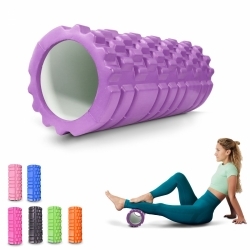 Rouleau de massage | Caoutchouc mousse | 14x33cm | Polyvalent | Léger | Prévient les blessures | Orange | FitRoller | Mobiclinic Pourpre