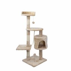 Griffoir pour chat | Moyen | Griffoir pour chat | 3 hauteurs | 40x40x112 cm | Beige | Silvestre | Mobiclinic