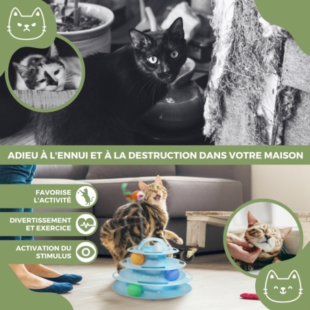 Jouet Interactif étoile Pour Chat – 3 Vitesses, Moteur Silencieux – Stimule La Chasse Et évite L’ennui