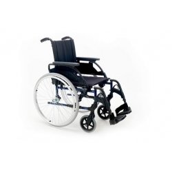 Fauteuil roulant Breezy Premium (ancien 250) | Fauteuil pliable | Avec roues de 24 " | Acier | Couleur bleu Asiento de 40 cm