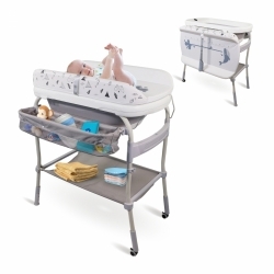 Bain à langer|3 en 1|Pliable|Hauteur réglable|Roues avec frein|Contrôle de la température|Tendance|Mobiclinic