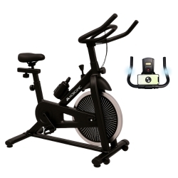 Vélo de spinning | Réglable | Différents niveaux de résistance | Contrôle de l'entraînement | Volant 6 kg | Teide | Mobiclinic