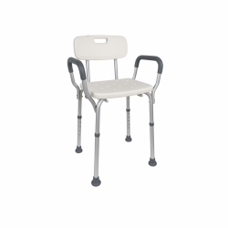 Chaise de douche | Réglable en hauteur avec dossier | Aluminium| Puerto | Mobiclinic