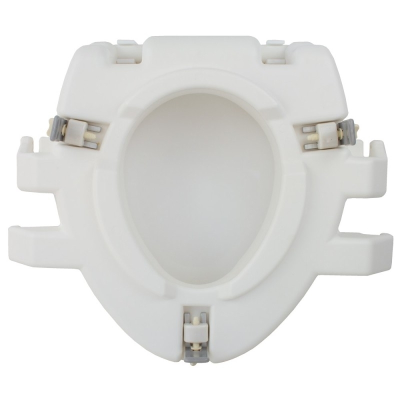 Mobiclinic Rialzo per WC adulti con braccioli Alcala 10 CM sedile per WC  per anziani bianco