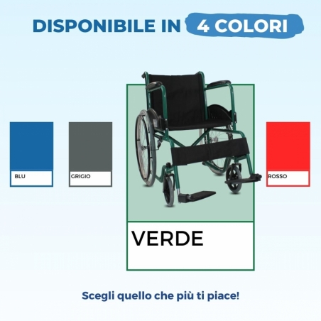 Sedia a rotelle disabili, Pieghevole, Ruote grandi, Resistente