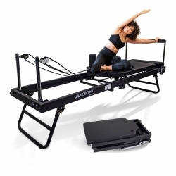 Pilates Reformer Machine | 5 in 1 | 5 molle di resistenza | Pieghevole | Barra regolabile | Carrucole | Pilatfit | Mobiclinic