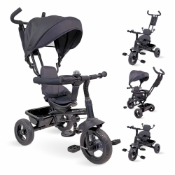 Triciclo 3 in 1 | Evolutivo | Regolabile | Max 25 kg | Da 18 mesi a 5 anni | Leggero | LULU Nero |Mobiclinic