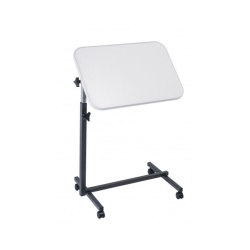 Tavolino pieghevole a rotelle | Per letto o divano | Resistente | Multiuso | Grigio perla