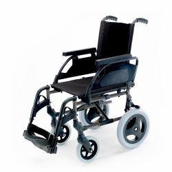 Sedia a rotelle pieghevole | Ruota 12" | Grigio selenio | Breezy Premium Seduta di 46 cm