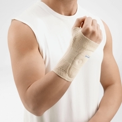 Polsino elastico| Stabilizzatore | Cuscinetti integrati | Forma anatomica| Beige | Varie taglie| ManuTrain T2-DCH (15-16)
