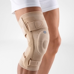 Ginocchiera elastica | Stabilizzatore | Stecche articolari laterali | Beige | Varie misure | GenuTrain S T6-DCH (53-56, 43-46)