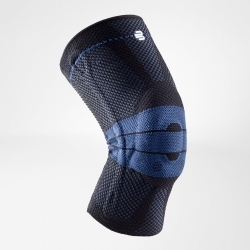 Ginocchiera elastica | Stabilizzante | Con fasce laterali e imbottitura | Nero | Varie misure | GenuTrain T7 (56-59, 46-49)