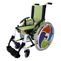 Sedia a rotelle per bambini | Alluminio | Pieghevole | Pistacchio | Line Infantil | Forta Talla 36