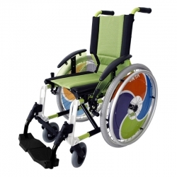 Sedia a rotelle per bambini | Alluminio | Pieghevole | Pistacchio | Line Infantil | Forta Talla 41