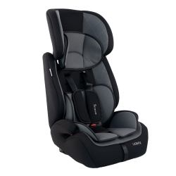 Seggiolino auto Isofix 1 2 3 | Protezioni laterali | Da 9 a 36 kg | Schienale removibile |Grigio| Lionfix |Mobiclinic