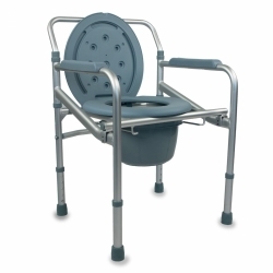 Sedia wc | Pieghevole | Leggera | Con coperchio | Altezza regolabile | Braccioli | Alluminio | Mar | Mobiclinic