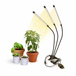 Lampada per coltivazione | LED | 6000K| Nero|Growflex x2| Mobiclinic 3 teste