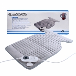 Cuscino termico dorsale e cervicale | A elettricità |62x43 cm | 3 livelli di calore | Spegnimento automatico | Mobiclinic