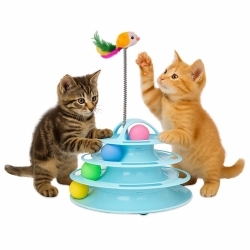 Gioco interattivo per gatti | Stimolazione sensoriale | Compatto | Attività fisica | Design a torre | Catplay | Mobiclinic